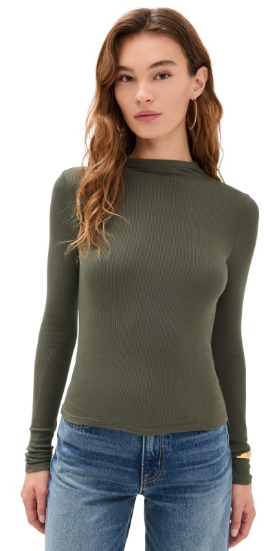 PAIGE Henrietta Top Dark Army