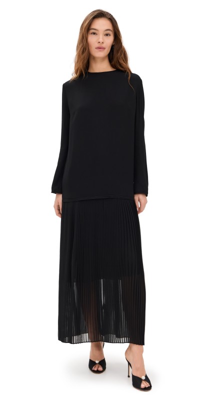 Zimmermann Pleated Dress Black