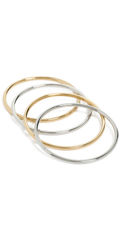 SHASHI Bangle Two Toned Bracelet Set Gold/Silver
