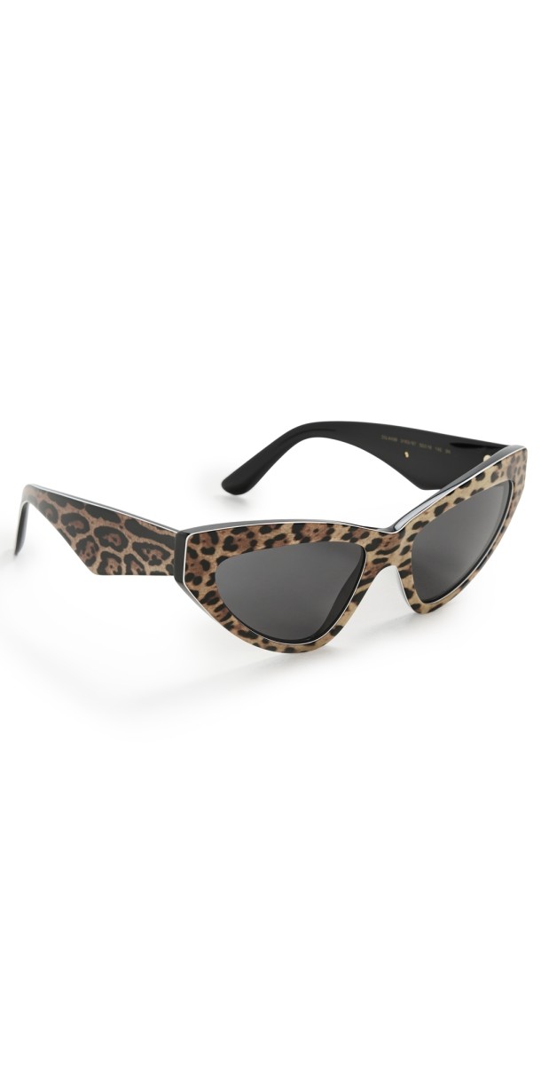 Dolce & Gabbana DG4439 Sunglasses Leo Brown On Black