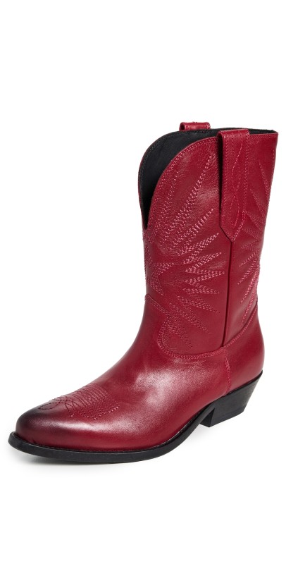 Golden Goose Wish Star Low Boots Red