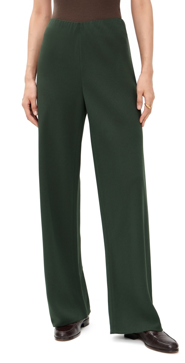 Vince High Waist Bias Pants Verde