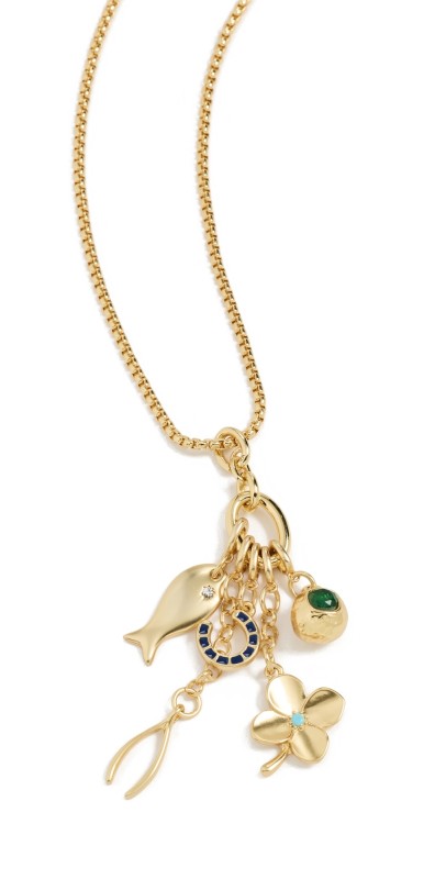 Roxanne Assoulin The Buona Fortuna Charm Pendant Necklace Gold