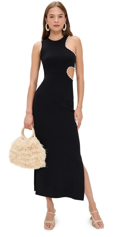 The Wolf Gang Escena Midi Dress Noir