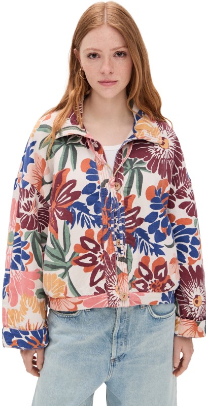 Free People Soleil Beach Jacket Tropical Combo