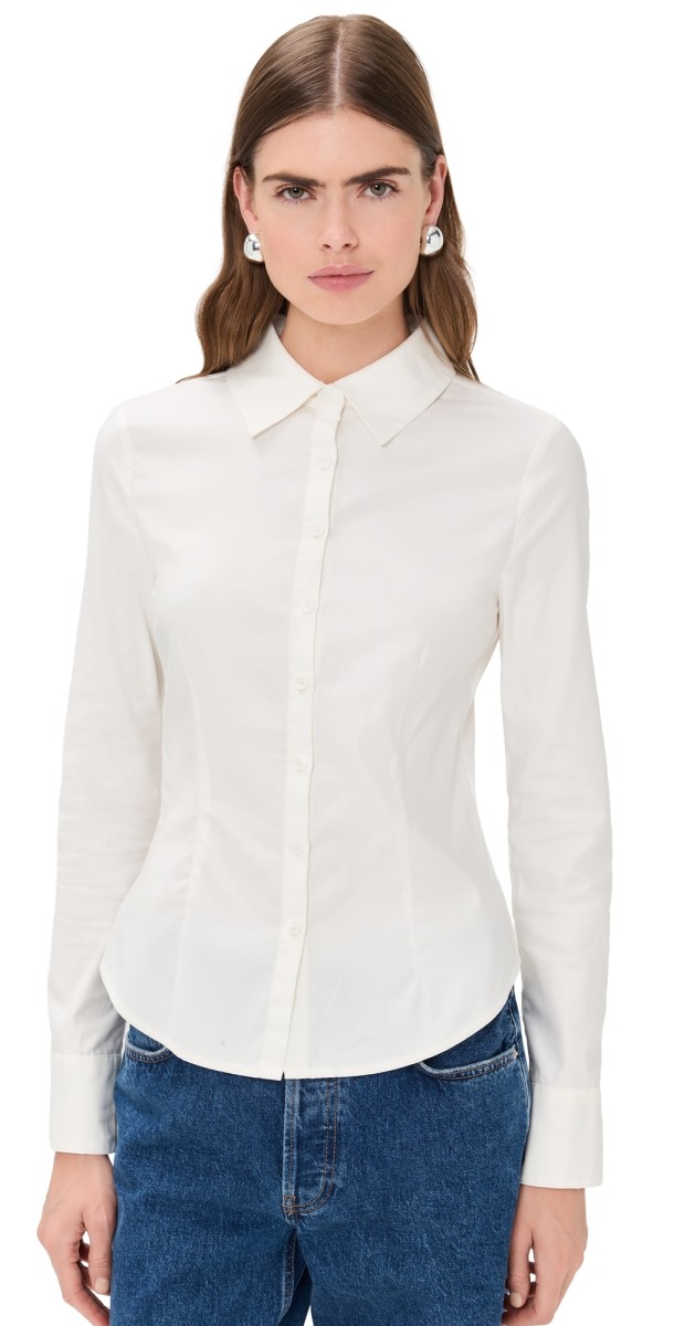 Reformation Jodie Shirt Bright White