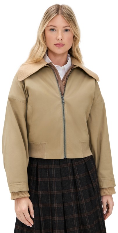 Sea Sullivan Sportswear Bomber Jacket Camel