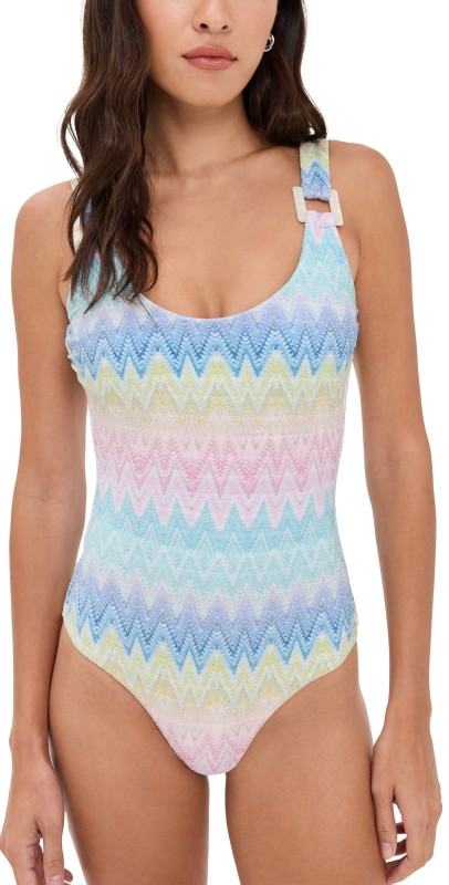 Beach Riot Elina One Piece Sunset Chevron
