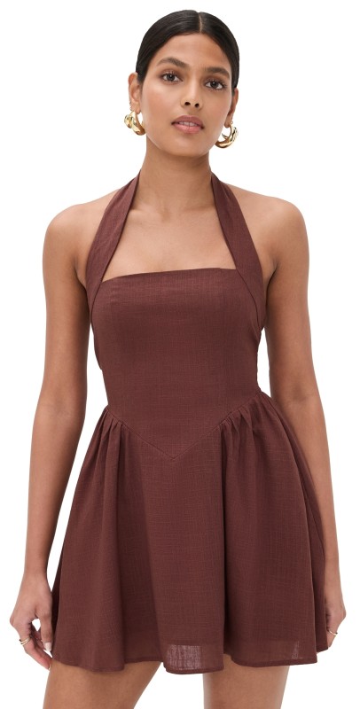 Seven Wonders Solara Mini Dress Chocolate
