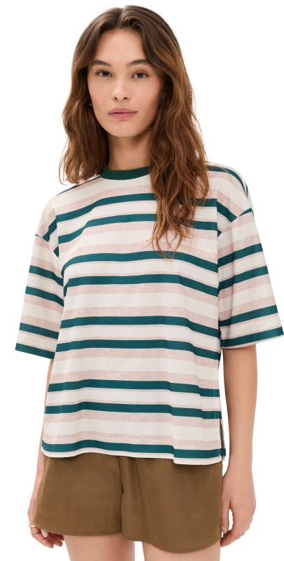 Lioness Emerging Tee Green Stripe