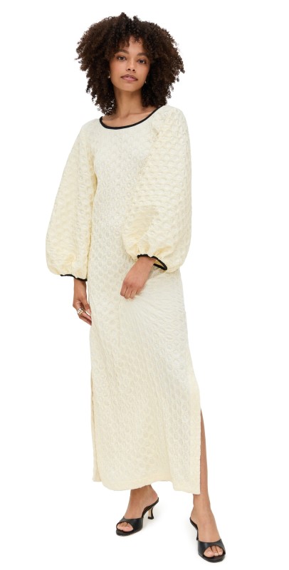 Arianne Elmy Smocked Smoking Dress Mellow Yellow