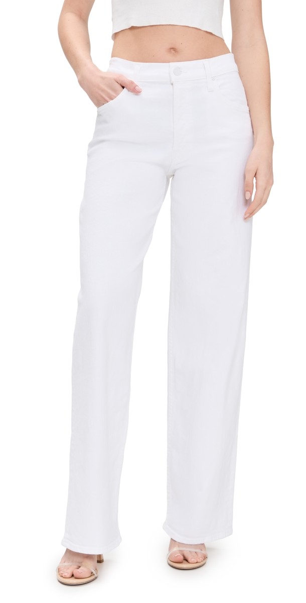 MOTHER The Spinner Zip Sneak Jeans Totally Innocent