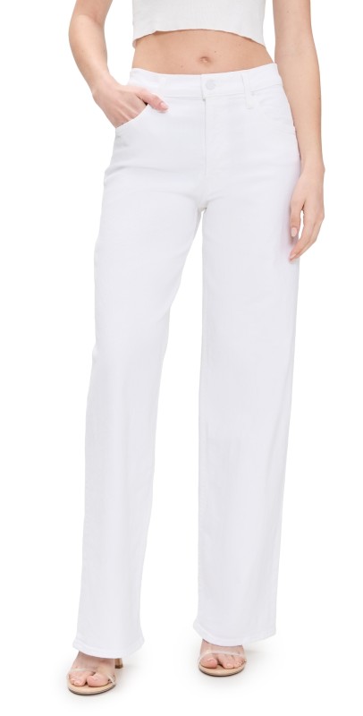 MOTHER The Spinner Zip Sneak Jeans Totally Innocent