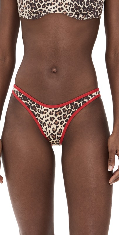 Frankies Bikinis Dove Bikini Bottoms Cheetah