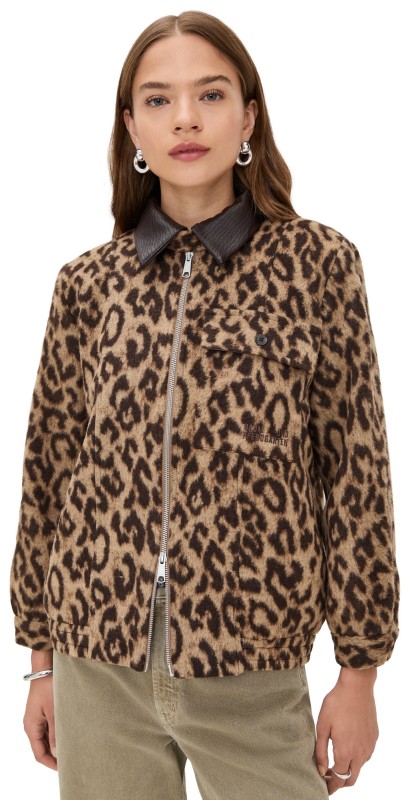 BAUM UND PFERDGARTEN Beline Jacket Wool Camel Leopard
