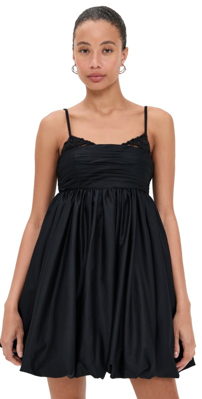 AMUR Alexa Mini Bubble Dress Black