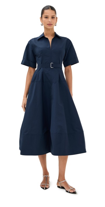 SIMKHAI Deanna Belted Mini Dress Midnight