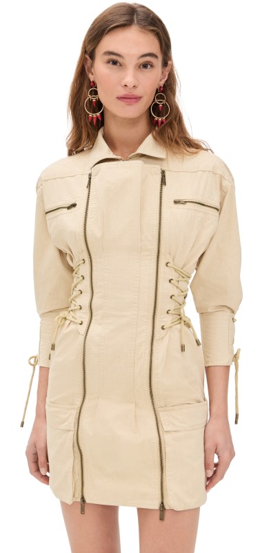 Isabel Marant Izarra Mini Dress Ecru