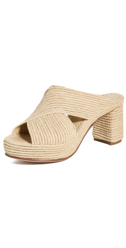 Carrie Forbes Mani Platform Sandals Natural