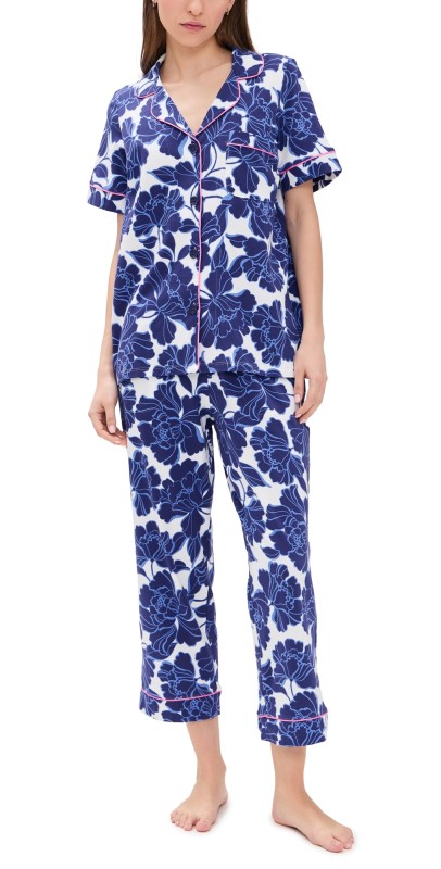 BedHead PJs Cotton Jersey Knit Classic Cropped PJs Isabella Flora