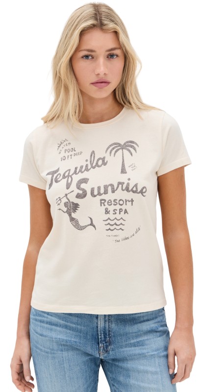 MOTHER The Boxy Goodie Goodie Tee Tequila Sunrise Resort