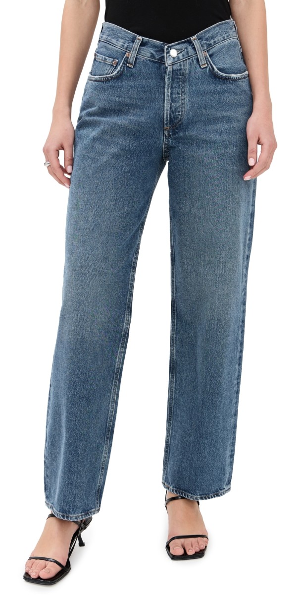 AGOLDE V Waist Baggy Jeans Cascade