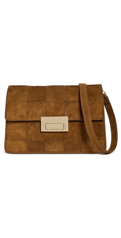 Loeffler Randall Delphine Leather Clutch Cacao
