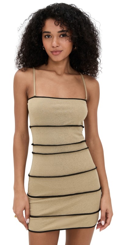 Nanushka Alula Dresse Sand/Anthracite