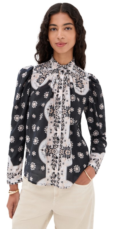 Alix of Bohemia Artemis Bronco Bandana Shirt Black