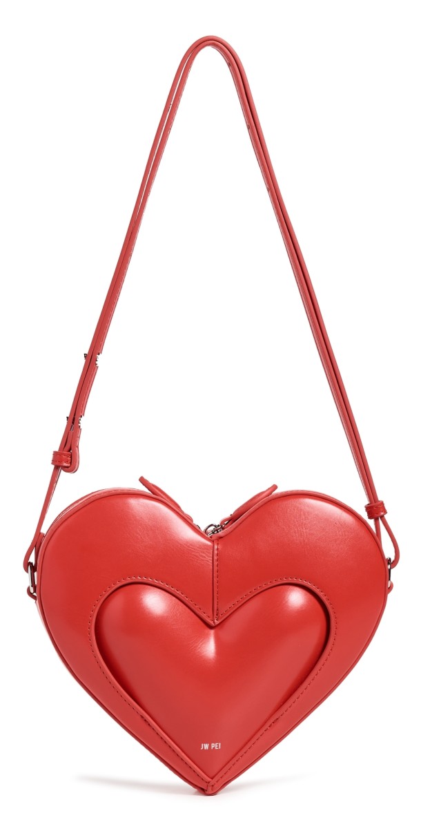 JW PEI Francisca Heart Shaped Crossbody Bag Red