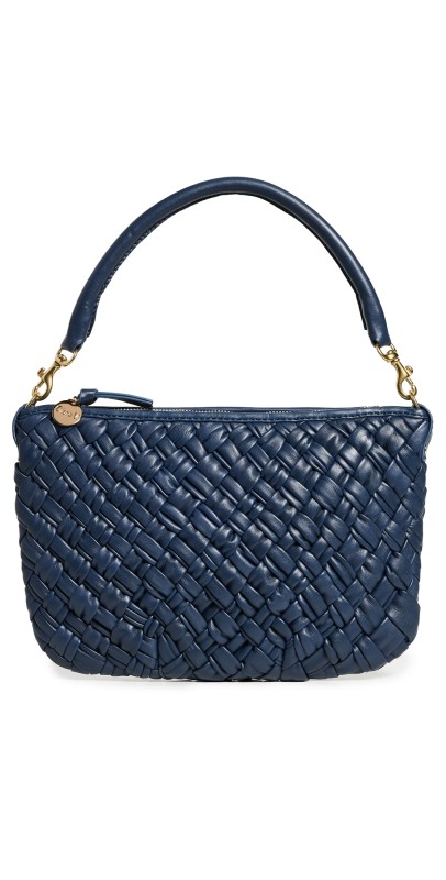 Clare V. Petit Moyen Messenger Bag Bright Navy Puffy Wov