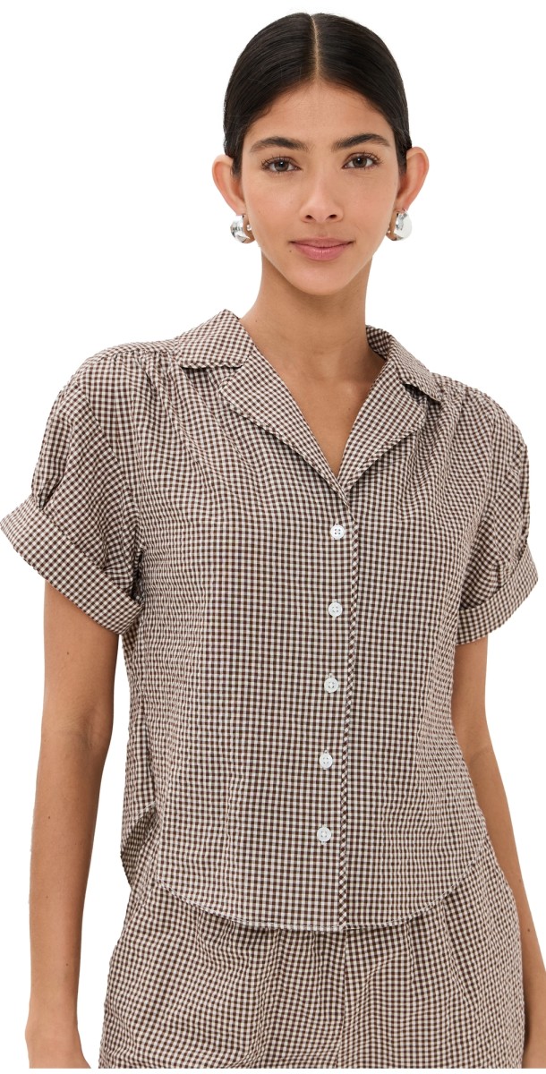 Veronica Beard Jean Ilene Shirt Light Chickory/White