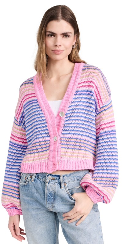 Show Me Your Mumu Good Karma Cardigan Multi Stripe