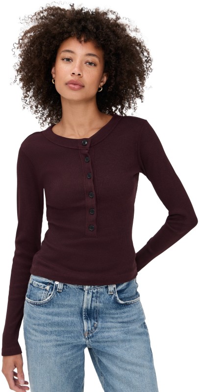Citizens of Humanity Varra Henley Mahogany