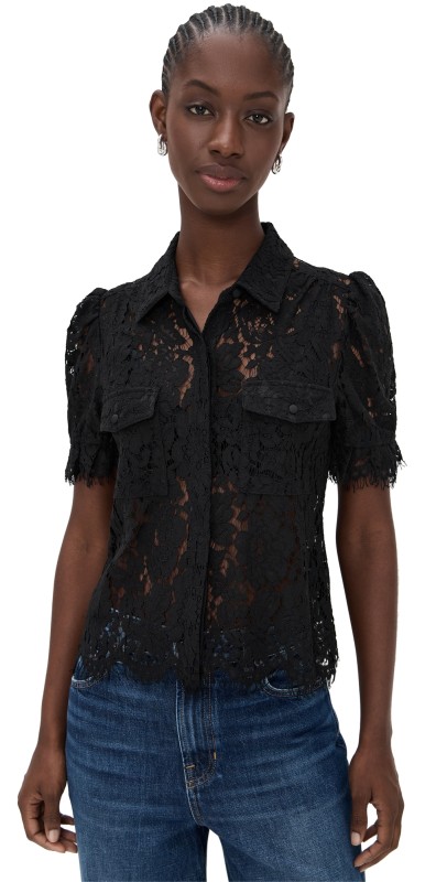 Generation Love Mina Lace Shirt Black