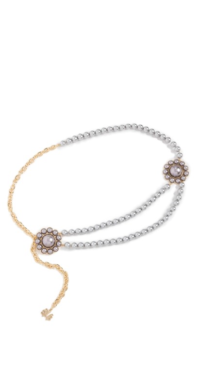 Lele Sadoughi Clementine Pearl Charm Belt Clementine Pearl