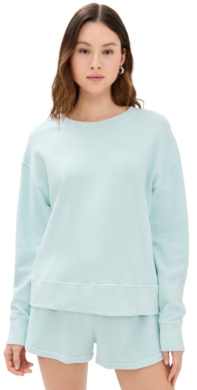 perfectwhitetee Tyler French Terry Pullover Sweatshirt Iced Aqua