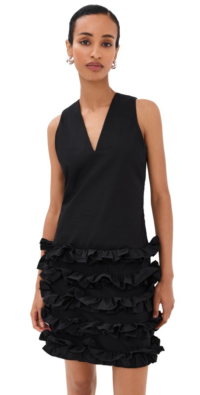 Bite Studios Scenic Cotton Frill Dress Black