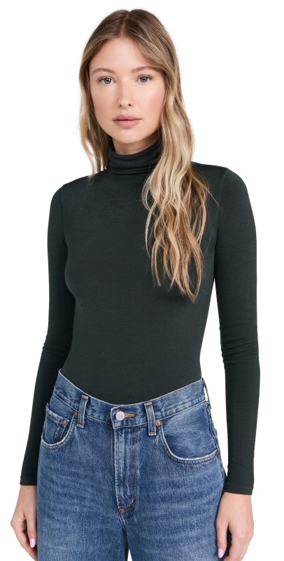 Wolford Colorado String Thong Bodysuit Deep Green