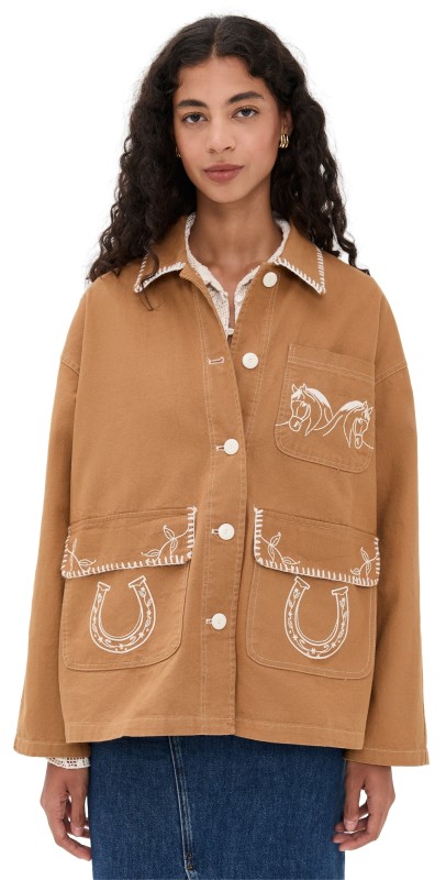Bailey Rose Western Stitch Jacket Camel