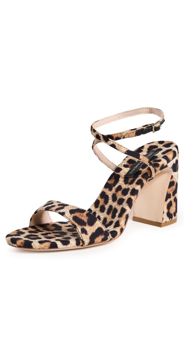Loeffler Randall Malia Simple Heeled Sandals Leopard