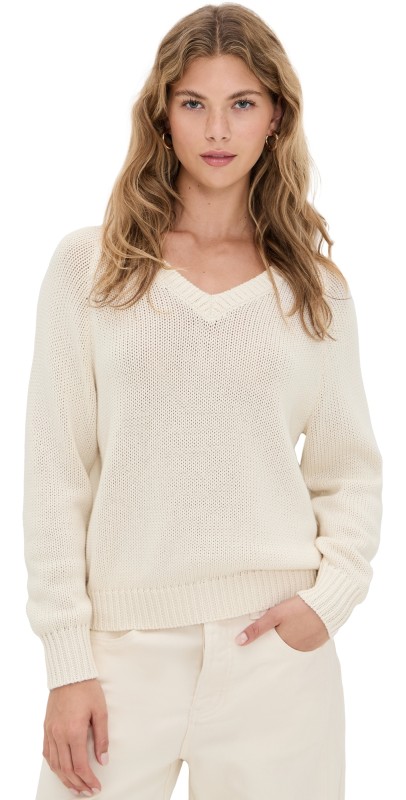 Jamie Haller The V Fave Sweater Ecru