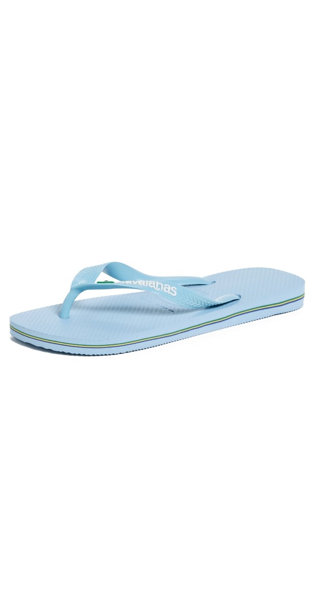 Havaianas Brazil Logo Flip Flops Lavender Blue