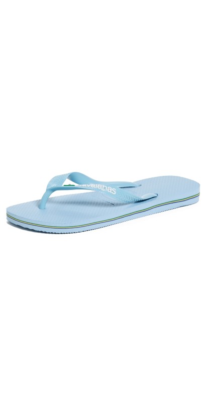 Havaianas Brazil Logo Flip Flops Lavender Blue