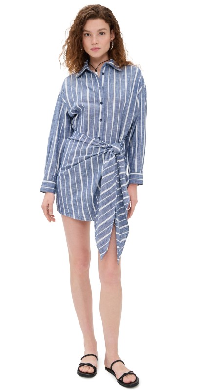 Apiece Apart Alessandra Mini Dress Chambray Blue