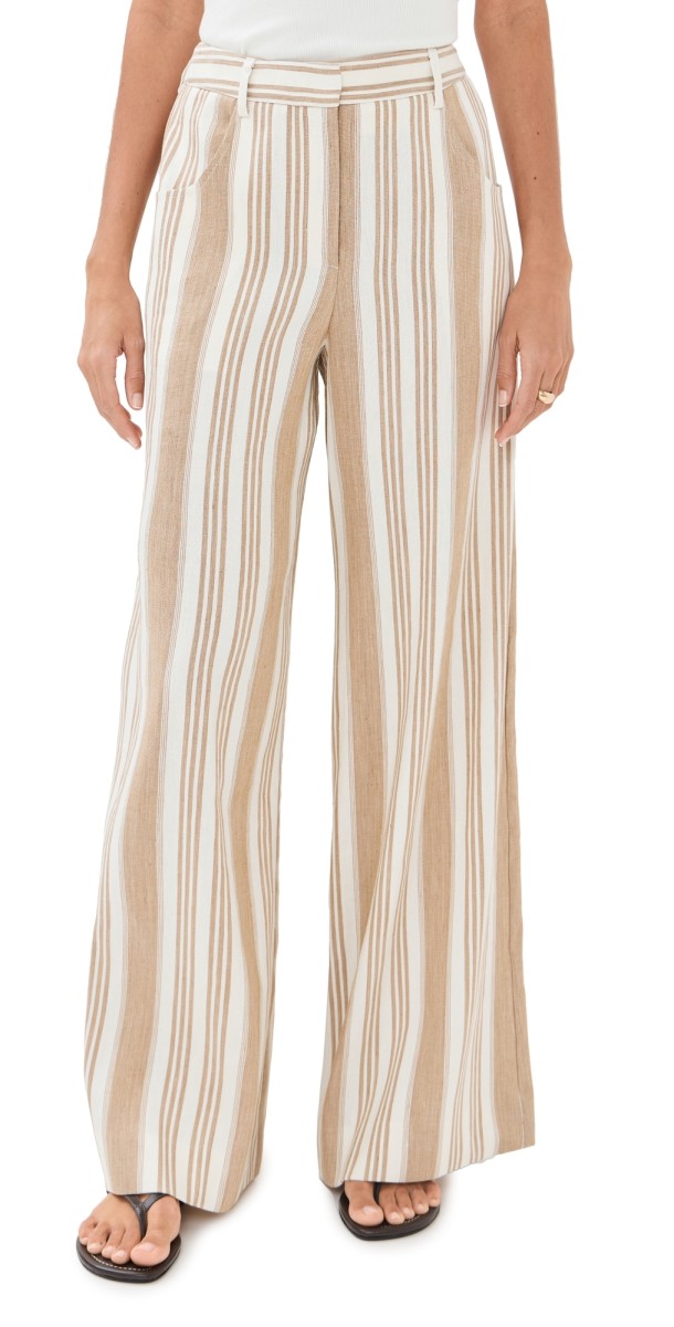 TWP Demie Trousers White/Khaki