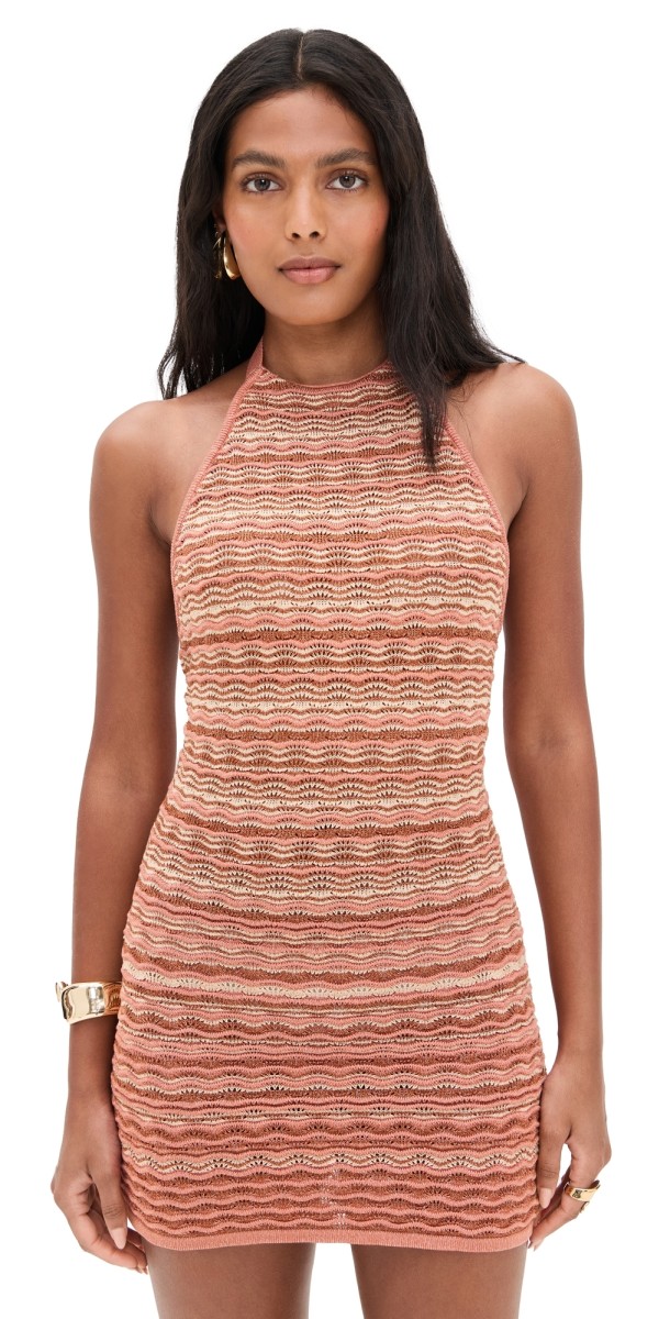 Cult Gaia Erina Knit Dress Corallo Multi
