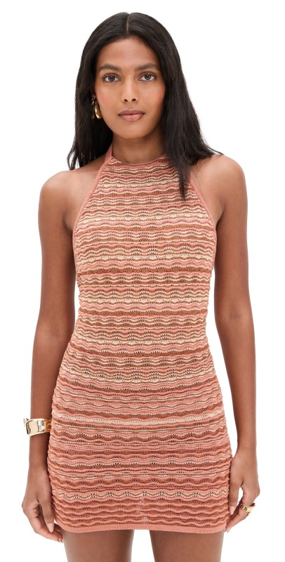 Cult Gaia Erina Knit Dress Corallo Multi