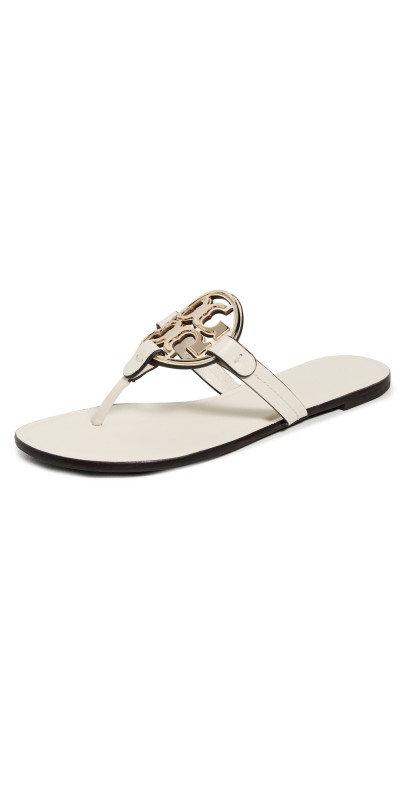 Tory Burch Metal Miller Sandals Light Cream / Gold