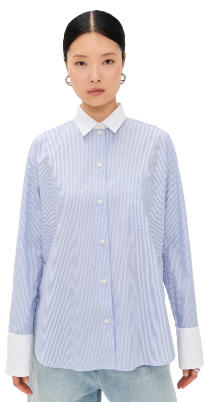 Jamie Haller The Crosby Shirt Blue Stripe